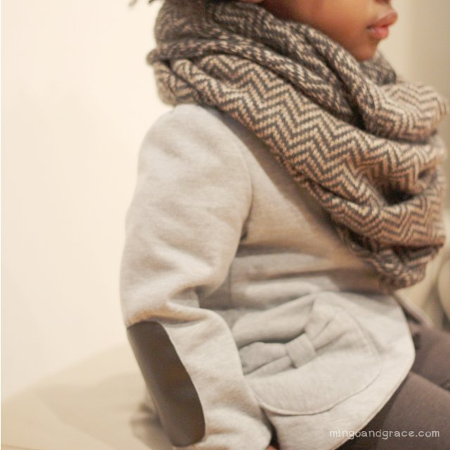 mingoandgrace.com | Upcycled Infinity Scarf + Berkshire Blazer